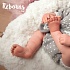 Новорождённый пупс из серии Arias ReBorns – Lucia, мягкое тело, 45 см., в серой одежде, с соской и подушкой  - миниатюра №1